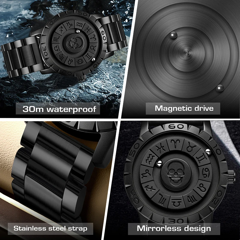 FOXBOX العلامة التجارية الأعلى الساعات الإبداعية الرجال موضة الرياضة كوارتز ساعات المعصم الفولاذ المقاوم للصدأ مقاوم للماء ساعة رجالي رائعة Reloj Hombre