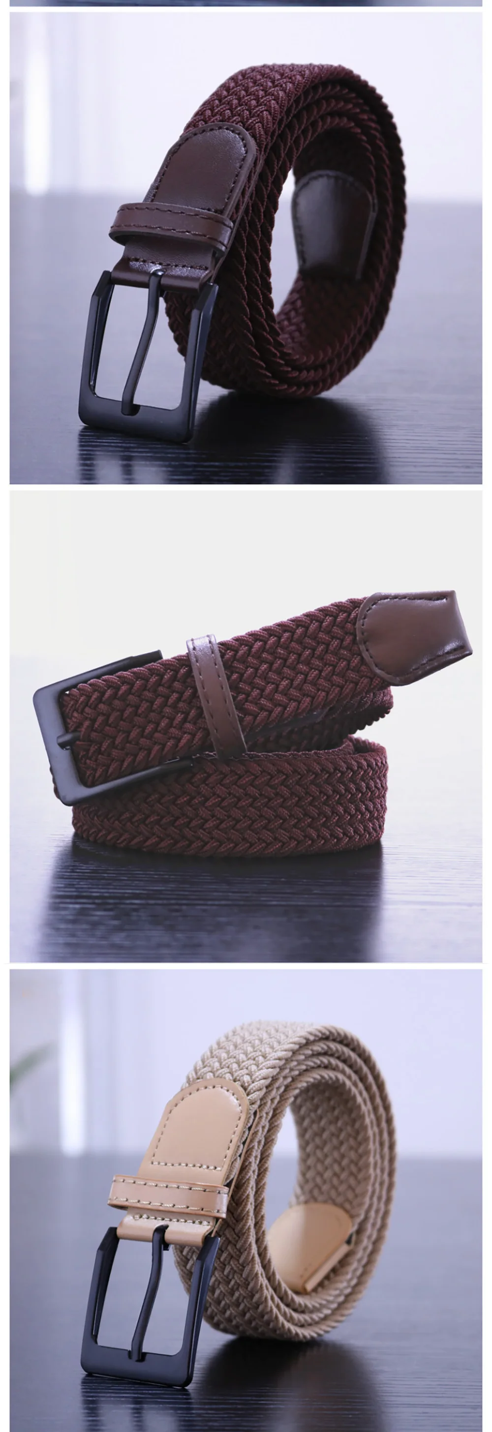 Männer Gürtel Mode Lässig Gewebt Elastische Gürtel Outdoor Sport Dame Taktische Gürtel Strap Klettern Gürtel Mit Hosen Jeans Neutral gürtel – Detail 5