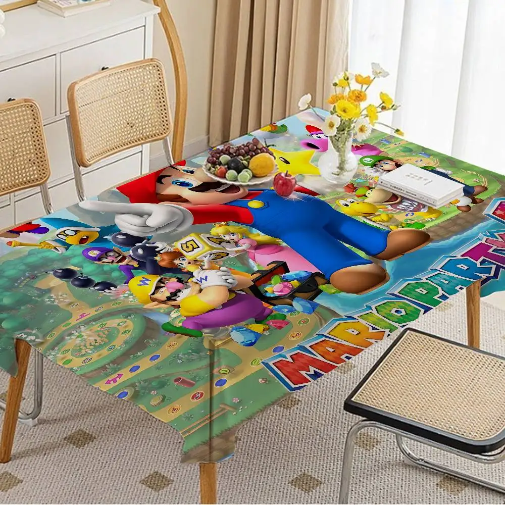 Game M-marioes Cartoon Home Tablecloths Dining Decoration And Rectangular Table Accessories Waterproof Cloth Anti-stain