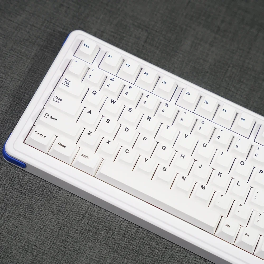 Minimalist white theme Original height PBT sublimation keycap Mechanical keyboard 61/68/75/980