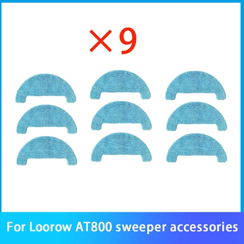 9 Pcs Cleaning Cloth For Loorow AT800 Robot Vacuum Cleaner Accessoriesglobal Stock Ready