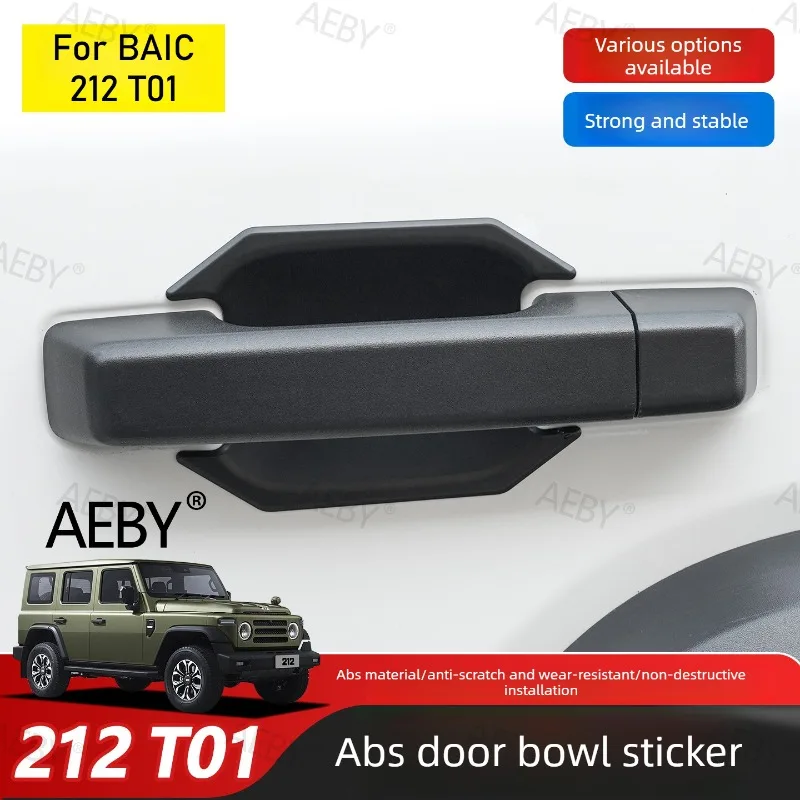 

For BAIC 212 T01 Carbon fiber anti-scratch protective film appearance,door handle bowl sticker,Trunk handle cover,accessories