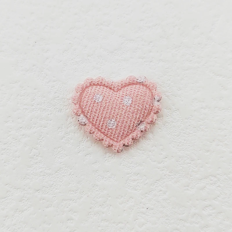 100 Stück 2,5x2,1CM Mini-Gitter-Herz-Applikationen zum Aufnähen auf Kleidung, Hüten, DIY-Kopfbedeckungen, Haarspangen, Dekorationszubehör – Detail 13