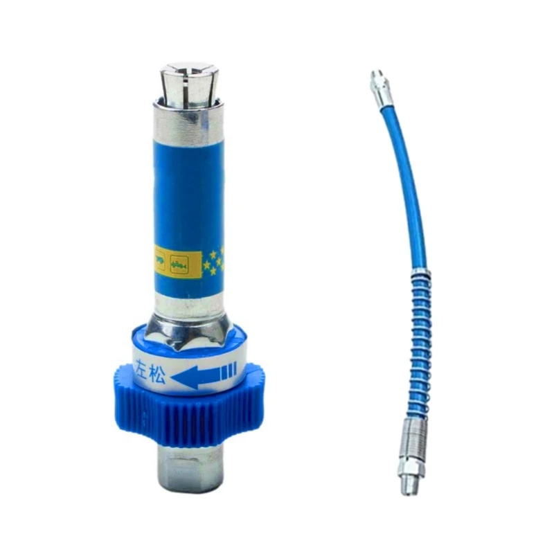 Grease Coupler Lock Clamp Type Grease Nozzle Hose High-Pressure Grease Coupling End Connector Lockable Tool