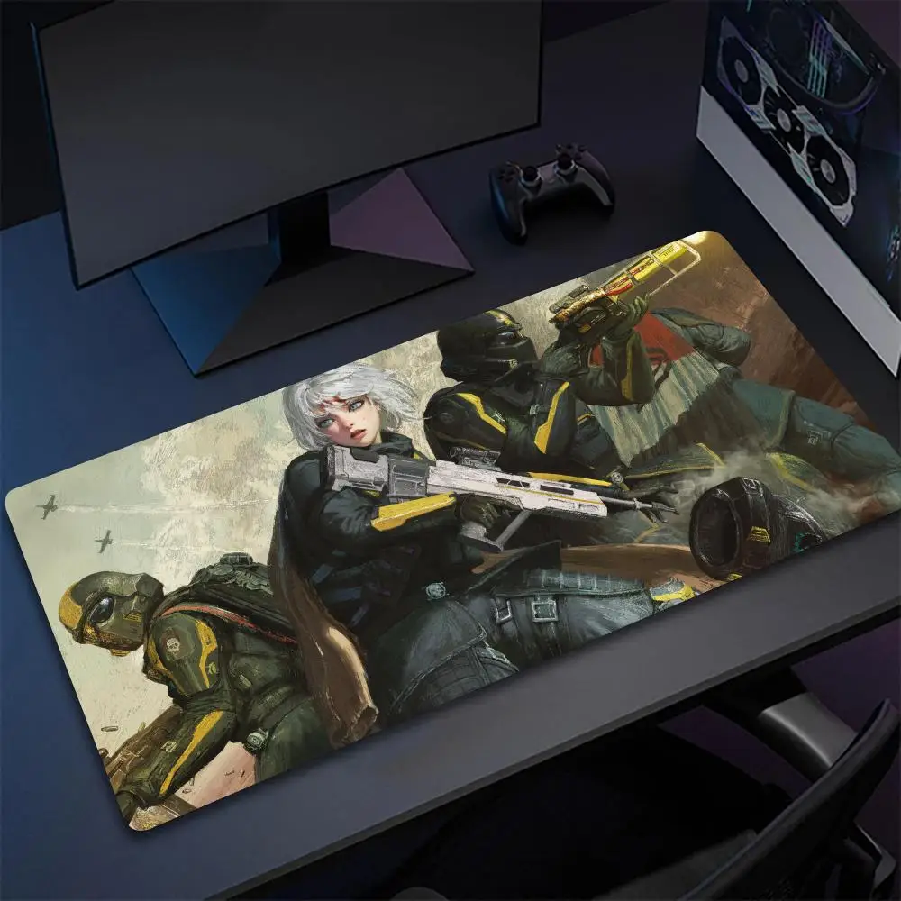 

Popular indie hot third-person shooter Helldivers 2 Mouse Pad Non-Slip Rubber Edge locking mousepads desk accessories Game play