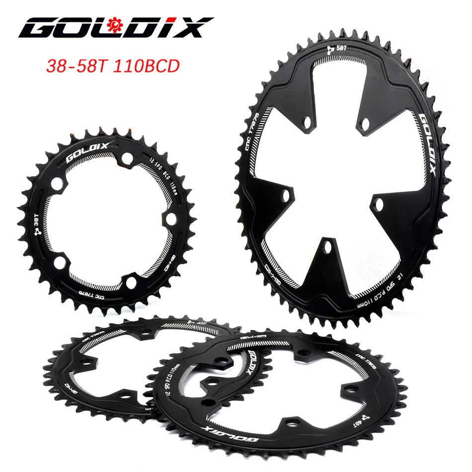 GOLDIX 110-5 BCD 110BCD Road Bike Chainring Narrow Wide 38T-58T Bike Chainwheel Forshimano sram Bicycle crank Accessories