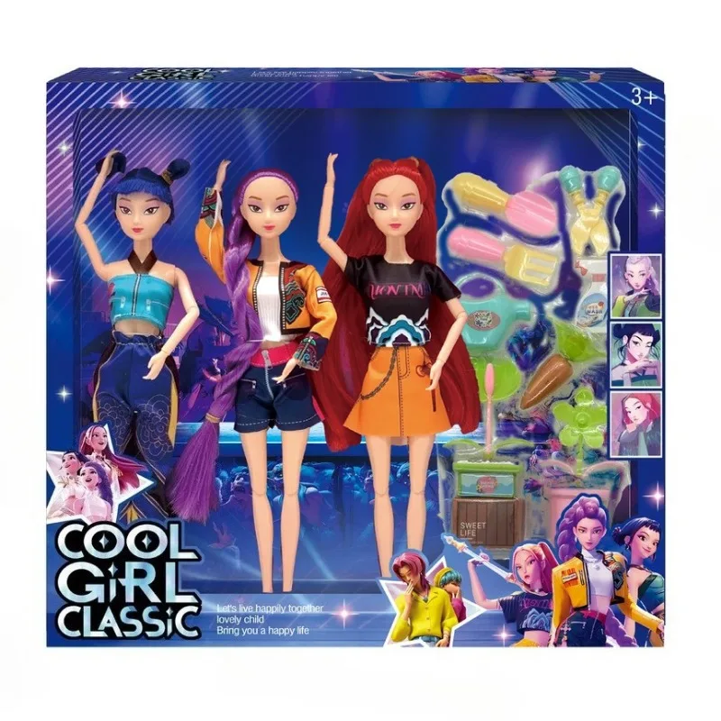 Nieuwe 30 cm DIY Demon Hunters Idol Poppen Leuke Mini Accessoires Pop Speelsets Demon Hunters Action Figure Slayer Vinyl Pop speelgoed Gift