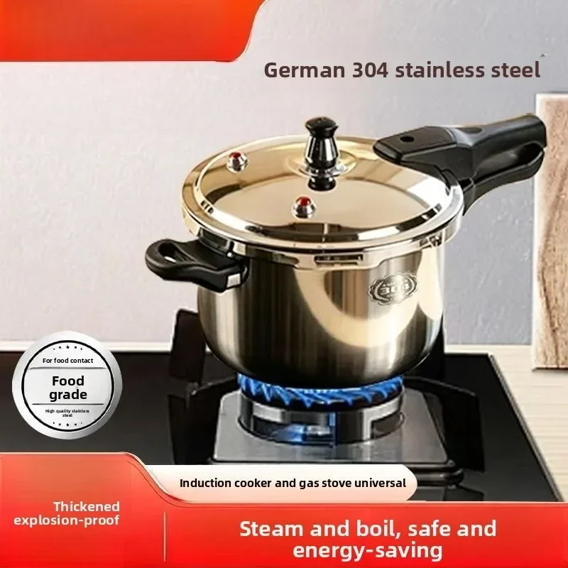 Extra Thick Stainless Steel Explosion Proof High Pressure Cooker One Piece Minimum Induction Gas CompatibleLarge Pressure Cooker