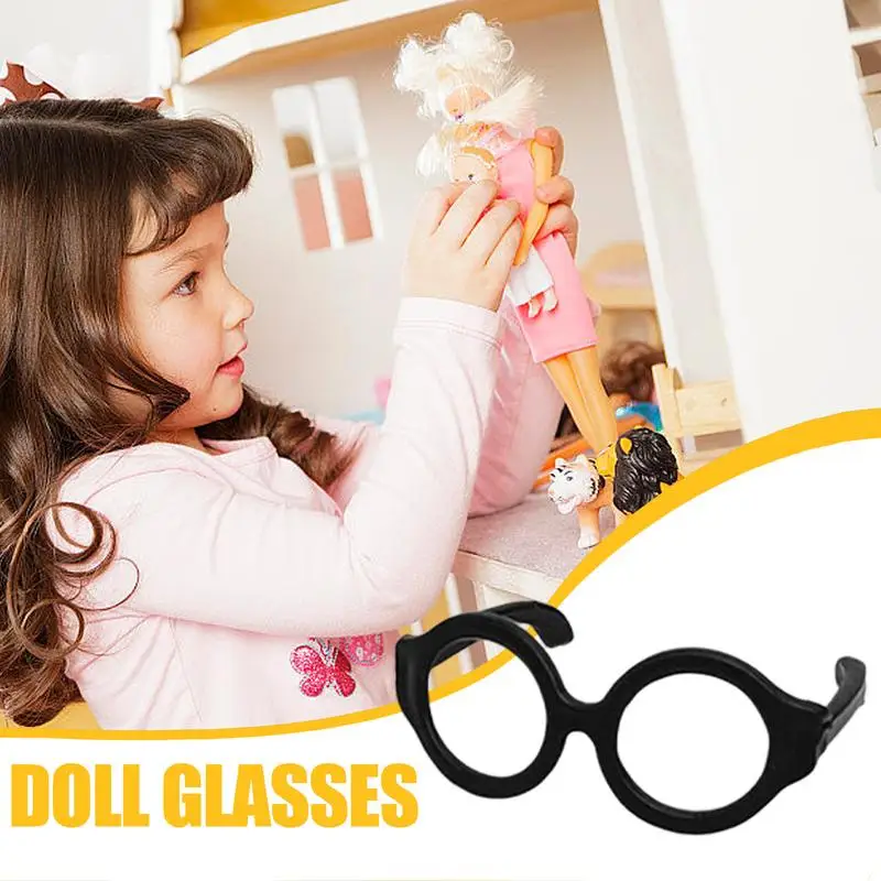 Mini Doll Eyeglasses Lensless Dress Up Glasses Doll Eyewear 20Pcs Small Glasses For 7-12 Inch Doll Dolls Costume Accessories