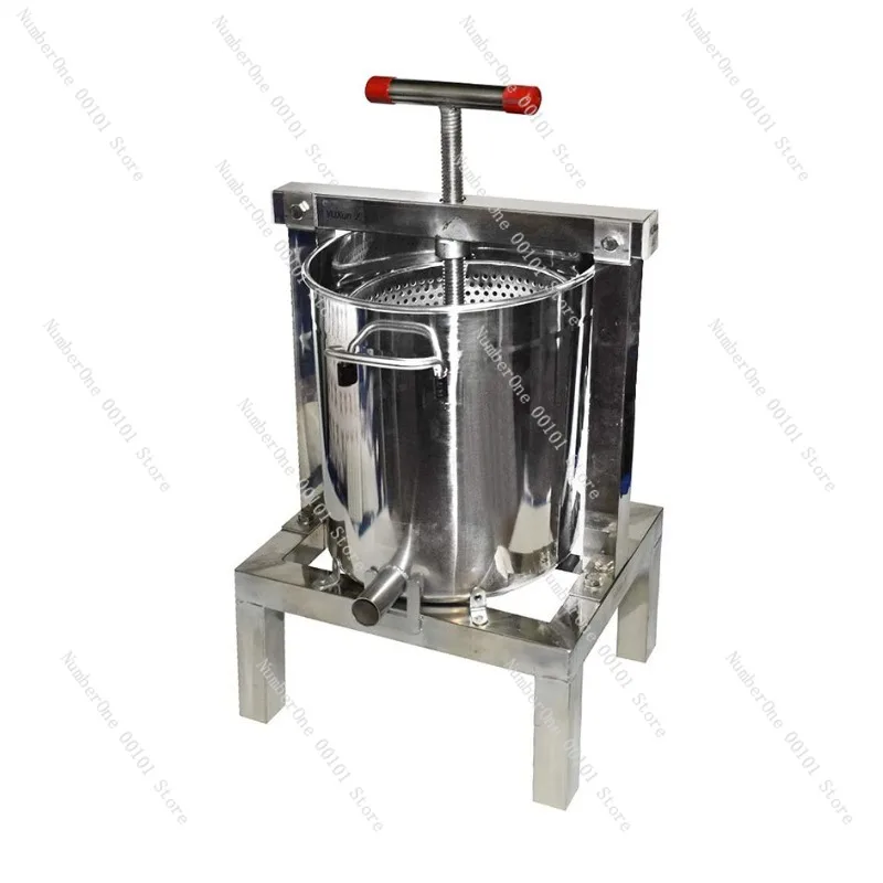 Heavy Duty Stainless Steel Wax Press Honey Extractor Manual Juice Squeezer Small Home Beekeeping Honey Pressing Machine Beeswax