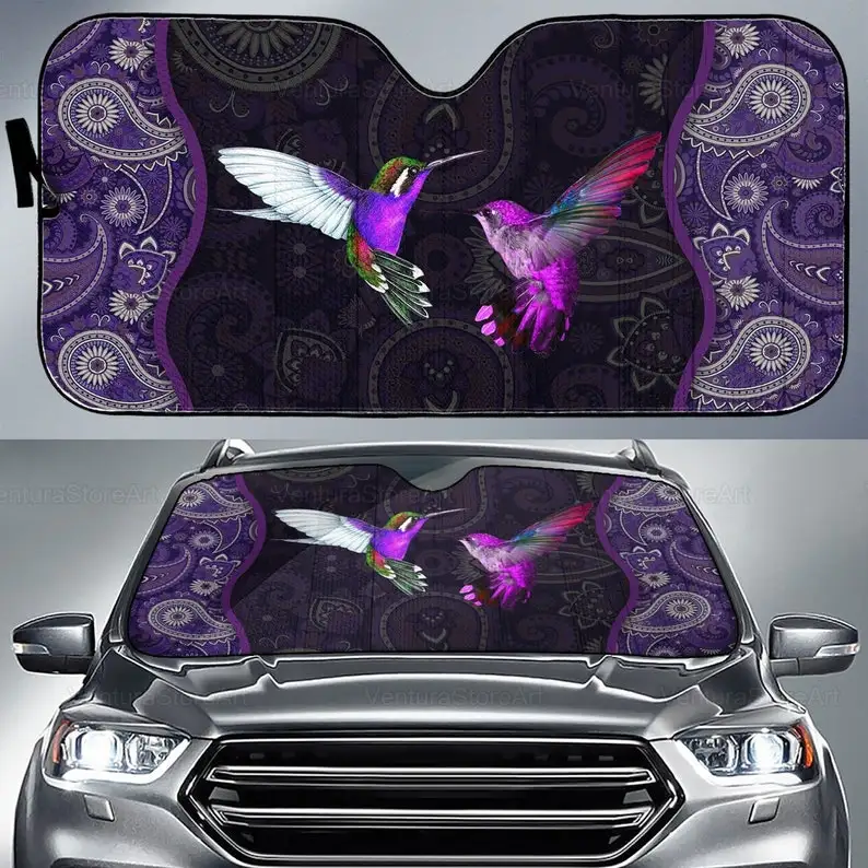 

Hummingbird Car Sunshade, Hummingbird Car Decor, Hummingbird Lover, Car Accessories, Couple Bird Car Sunshade, Gift For Her LNG1