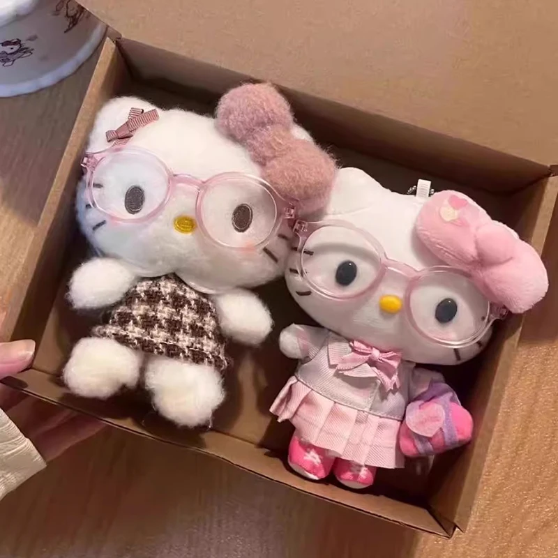 Sanrio Hello Kitty Keychain Cute Cartoon Bag Pendant Plush Doll Charms Car Key Ring Backpack Accessories Women Girl Gifts