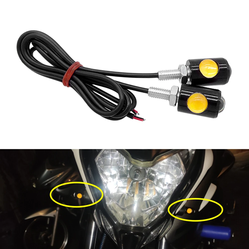 2 pcs 12 V Luminous License Plate Bolts Universal Bolt Lamp Led Motorcycle Signal Lights