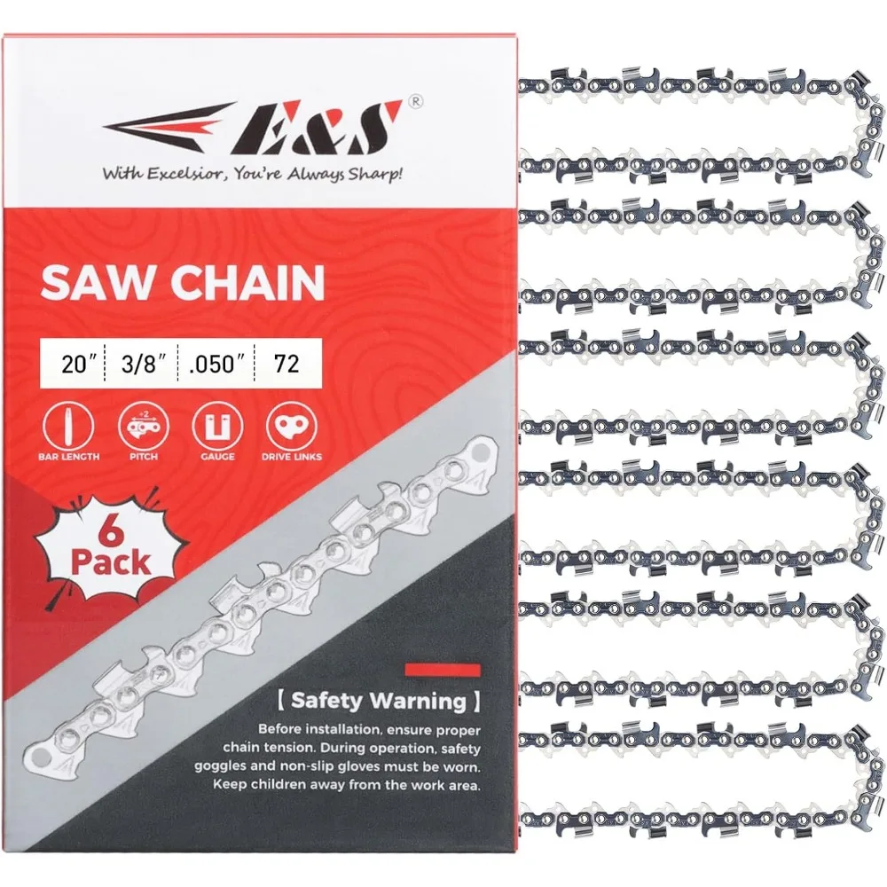 20 Inch 6 Pack Chainsaw Chain 3/8