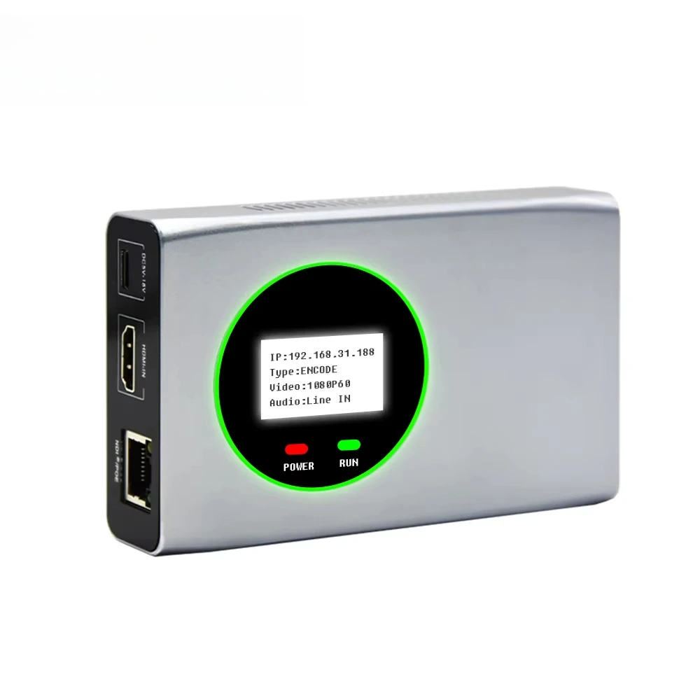 FULL HDMI to NDI Video Encoder Support POE/PTZ Control/Audio/Built-in Tally HD 1080P IP NDI Video Decoder