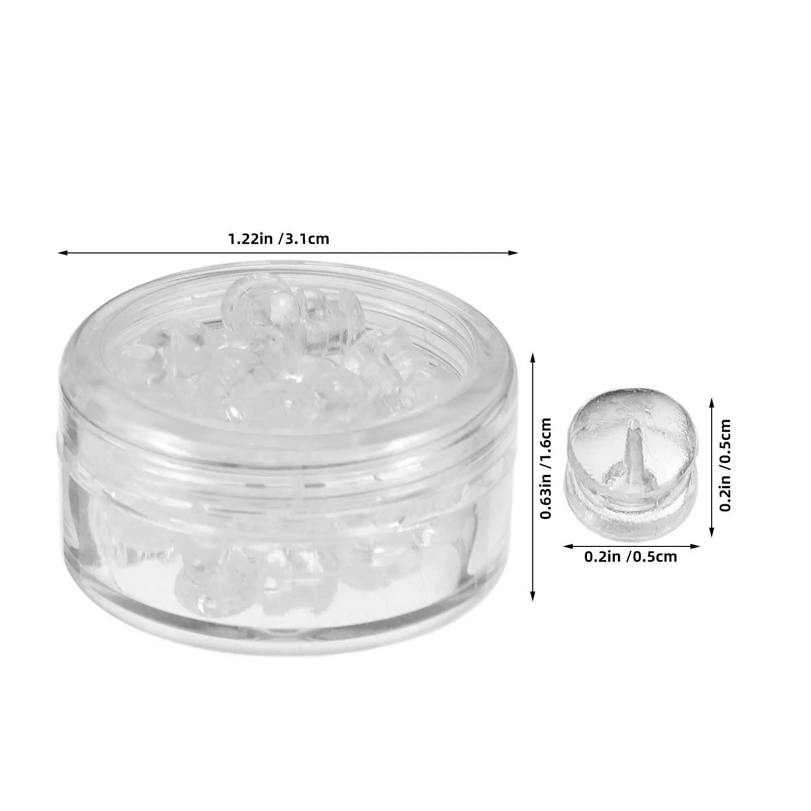 90Pcs Silicone Earring Backs Clear Soft Silica Gel Studs Clutch Stoppers Replacement Secure Safety Backings for Hoop Drop Fish