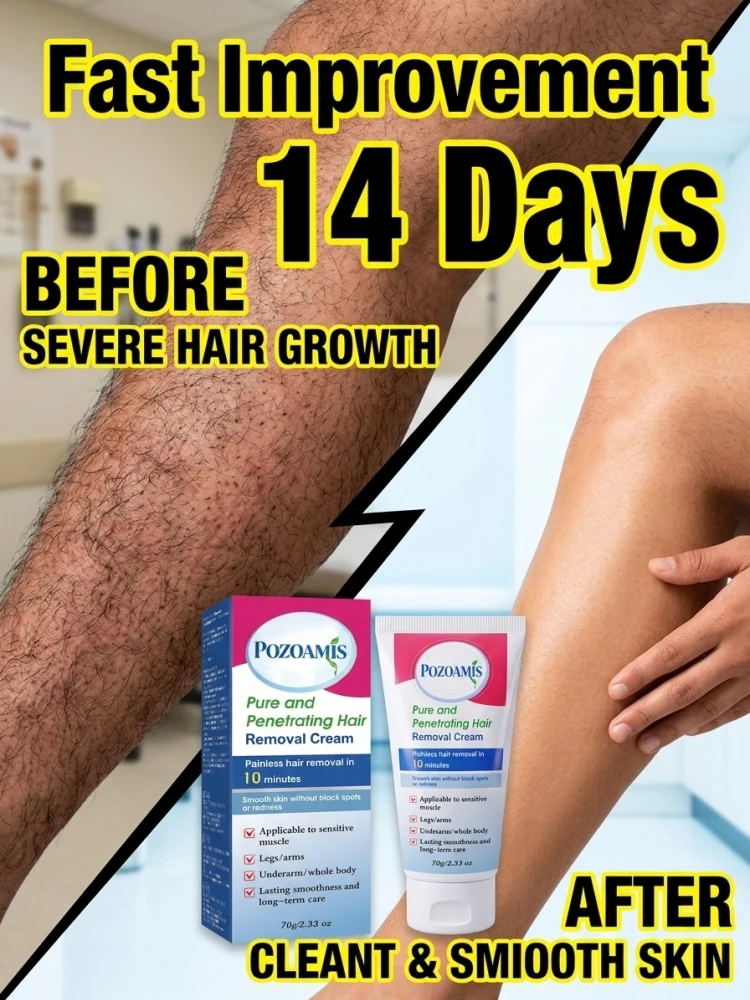 Liquid Body Depilatory Cream for Hair Removal, Quick Acting Care to Soften Body Hair, Create Smooth Silky Skin, Gentle Daily Body Care
