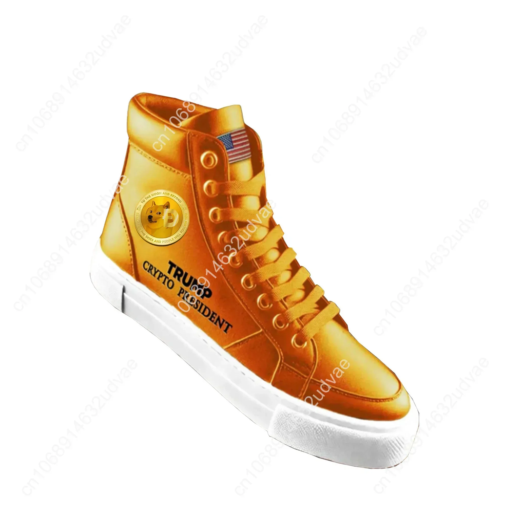 Dogecoin Orange Shoes Trump Sneakers 100% Top Quality Crypto President MAGA Never Surrender Doge Coin Mens Casual Road Boots