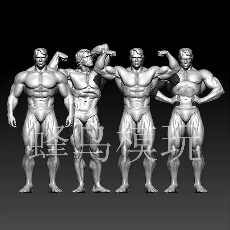 4pcs/a lot  1/24 75mm  Resin Model Arnold Schwarzenegg Body Building Figurine 1/24 7.5cm Figurine 1214all
