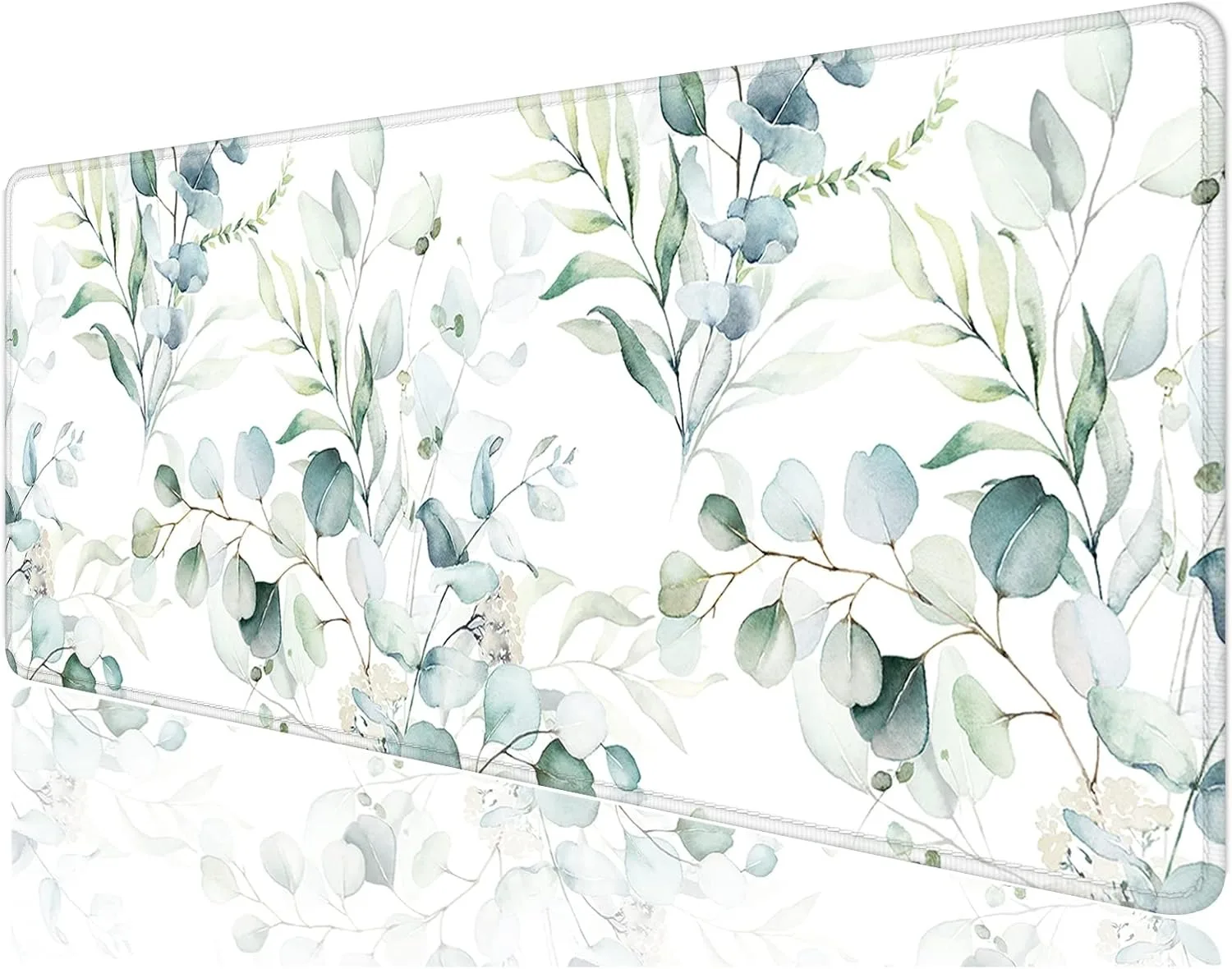 

Green Leaves Mouse Pad Large Size Rubber Base Non-slip PC Desk Accessories Mousepad for Office and Gamer Keyboard Mats Decor Mat