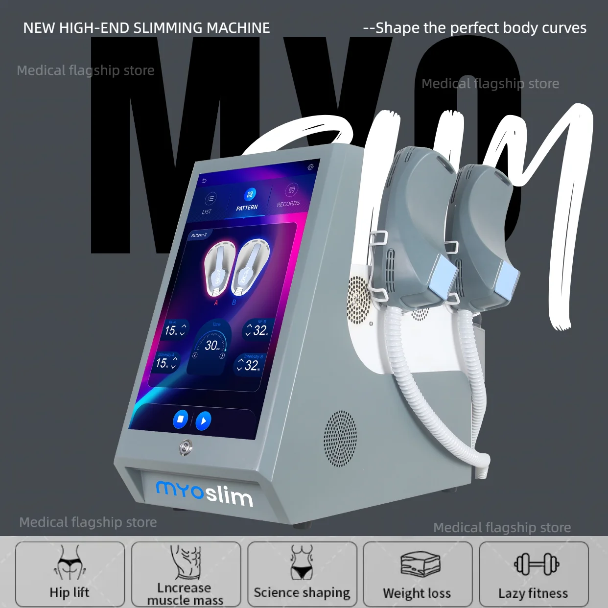 

Professional MYOslim Muscle Stimulation BODY Neo Machine Electromagnetic 4 Handles Body Sculpting Beauty Equipment