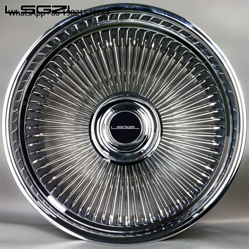 

Custom Chrome Wire Wheel 20 Wire Spoke Rim 22 24 26 Wheel 5x114.3 5x130 5x120 Rim Car Jante