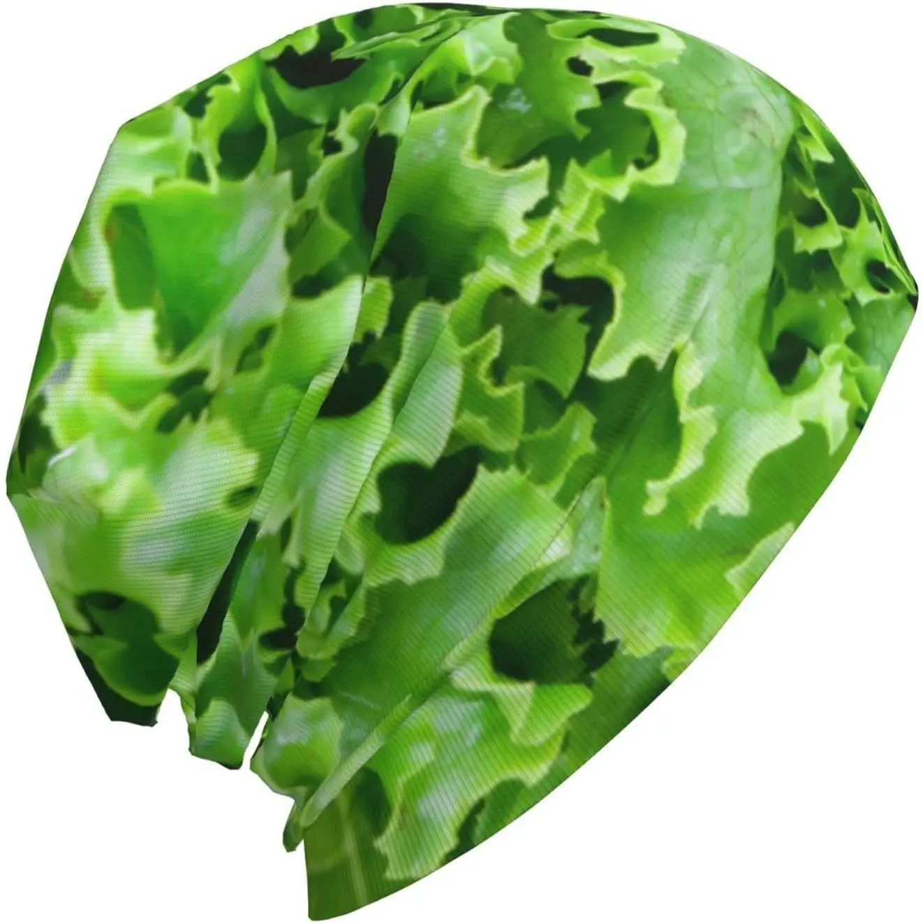 Funny Frilled Lettuce Print Slouchy Beanie Chemo Knit Casual Hat Cancer Headwear Knitted Hats Thin Skull Cap for Men Women
