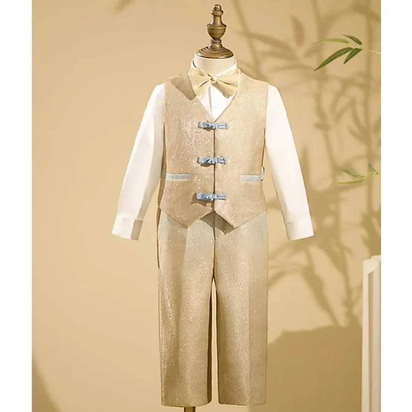 Children\'s Suit Host Performance Costume Kids Wedding Birthday Baptism Formal Party Evening Gown Boy Catwalk Blazer Sets A3224
