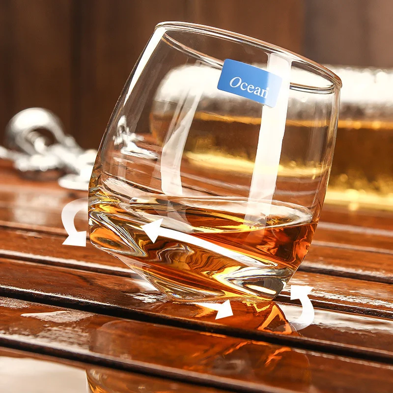 Copa de whisky giroscópica oceánica, cristalería para beber vino tailano, taza de whisky, taza de cerveza de marca Chivas Regal rentable para el hogar