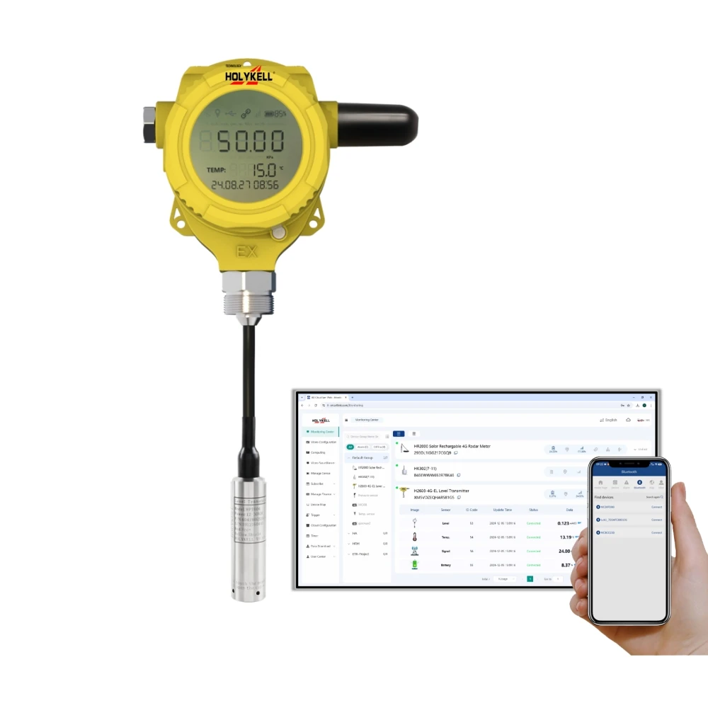 

Smart Remote Water Oil Tank Level Indicator Rechargeable Battery Iot Tank Level Sensor