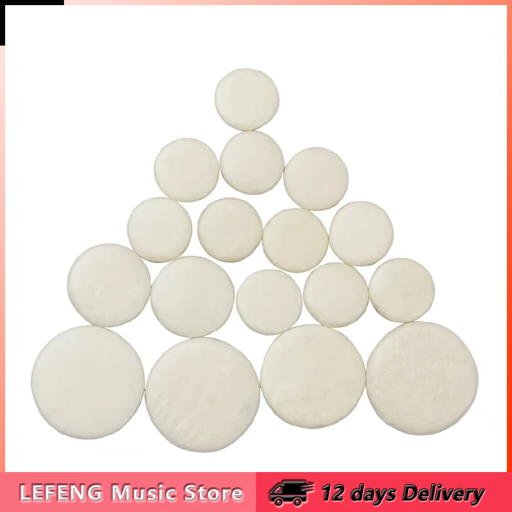 SLADE 17-teiliges Set Klarinettenpolster Korkkissen Lederpolster Klarinettenknopf-Pad Ersatzteile für Holzblasinstrumente & Zubehör