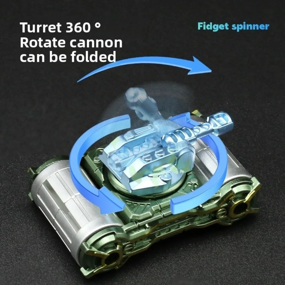 Neuer Fidget Spinner in Tankform zum Stressabbau 360° °   Drehbarer Antistress-Spinner aus Kunststoff mit Gyro-Ratsche für Erwachsene