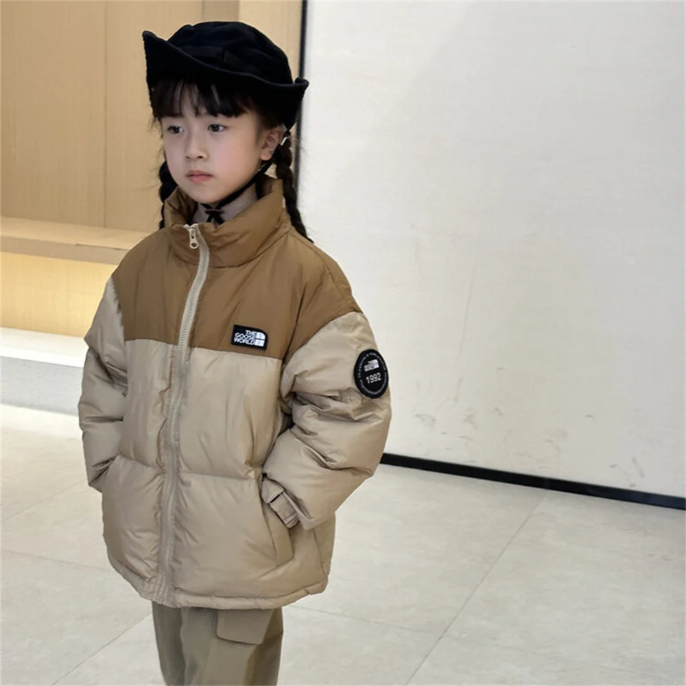 2024 Winter Children\'s Down Jacket Thickened Girls\' Down Jacket Stand Collar Bread Down Jacket 23158