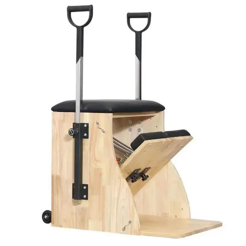 

The latest yoga equipment in 2024Oak wood pilates chair home practice pilates chair exercise pilates chair