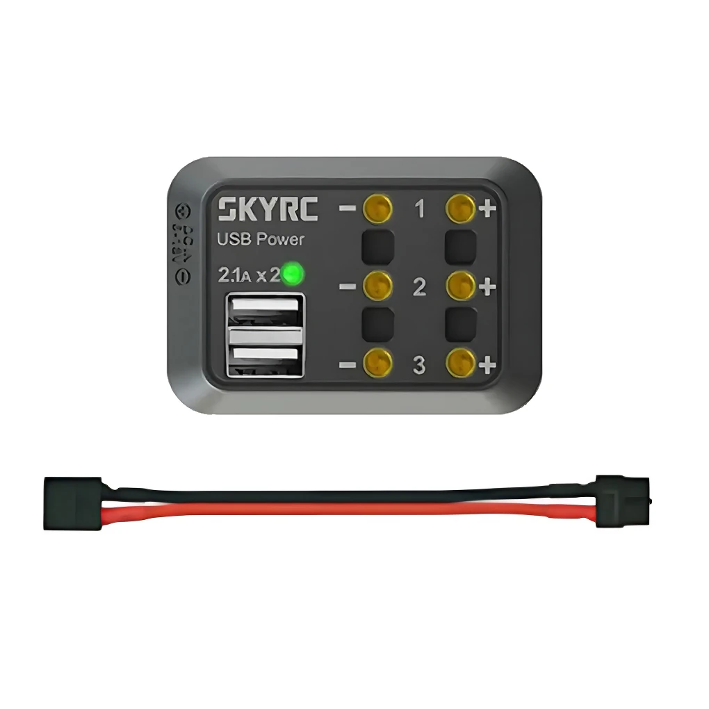 Distribuidor de energía CC SKYRC, experiencia de carreras, SK-600114, multipuerto, enchufe XT60/enchufe macho DC/conector Banana