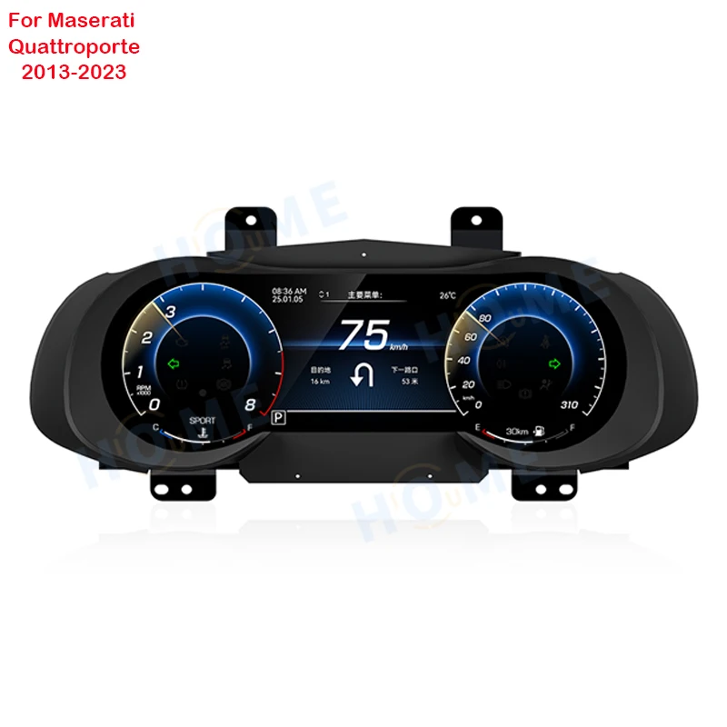 

Car Digital Cluster LCD Dashboard Panel for Maserati Quattroporte 2013-2023 Virtual Instrument CockPit Screen 12.3 Inch Linux
