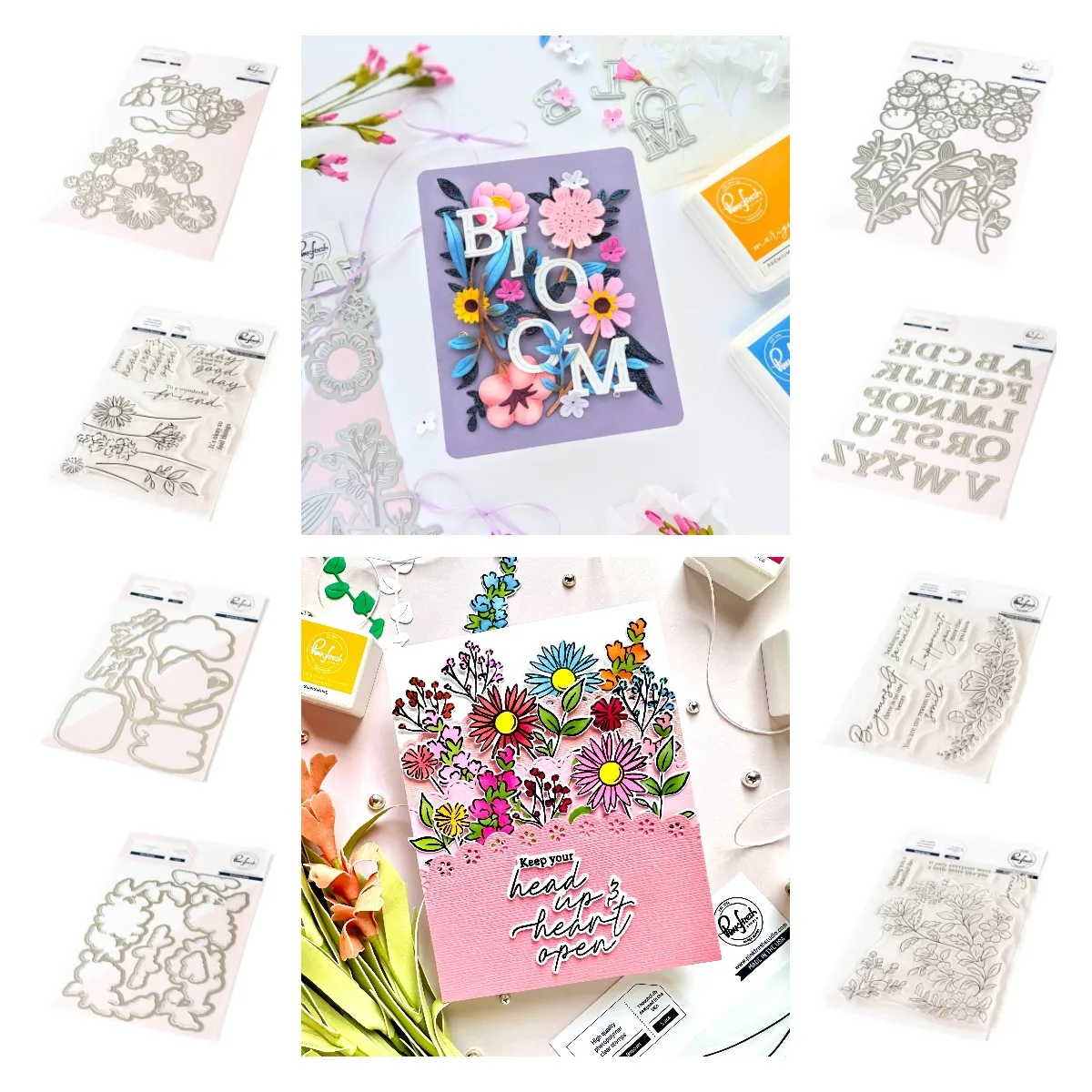 Julieta Alpha Die Sweet Blossoms Stamps Metal Cutting Dies Hot Foil Scrapbook Paper Card Album DIY Craft Decoration Wishes Die