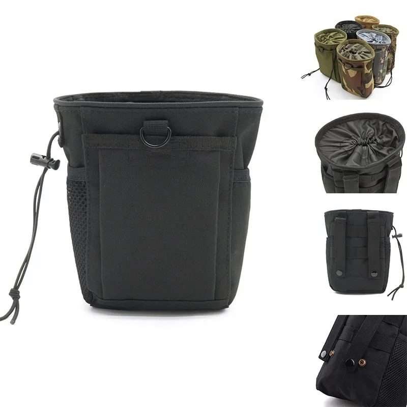 Tactical Hip Holster Bag Outdoor Pouch Molle Drawstring Magazine Dump Pouch, Adjustable Belt Utility Pouch Camping tourism