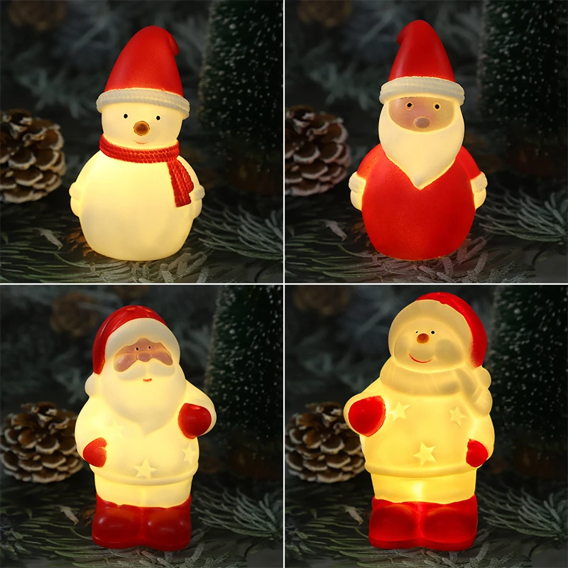 LED-Weihnachtsnachtlicht Niedlicher Weihnachtsmann Schneemann Leuchtendes Licht Weihnachtsdekoration Nachtlampe Weihnachtsdekoration für Schlafzimmer Nachttisch – Detail 4