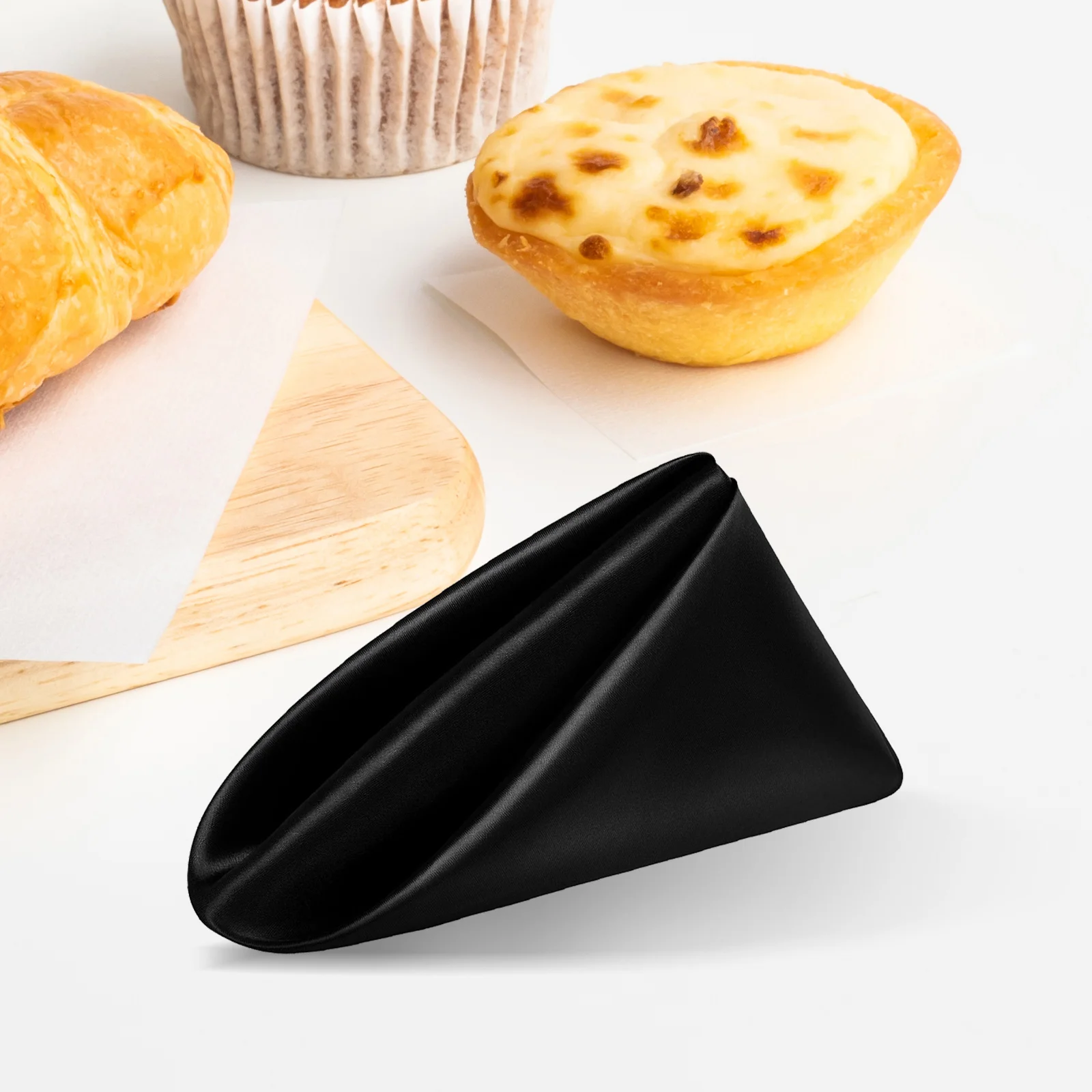 12pçs tecido preto para jantar, coquetel, reutilizável, preto, lavagem das mãos, guardanapos para convidados, guardanapos de pano, lavagem