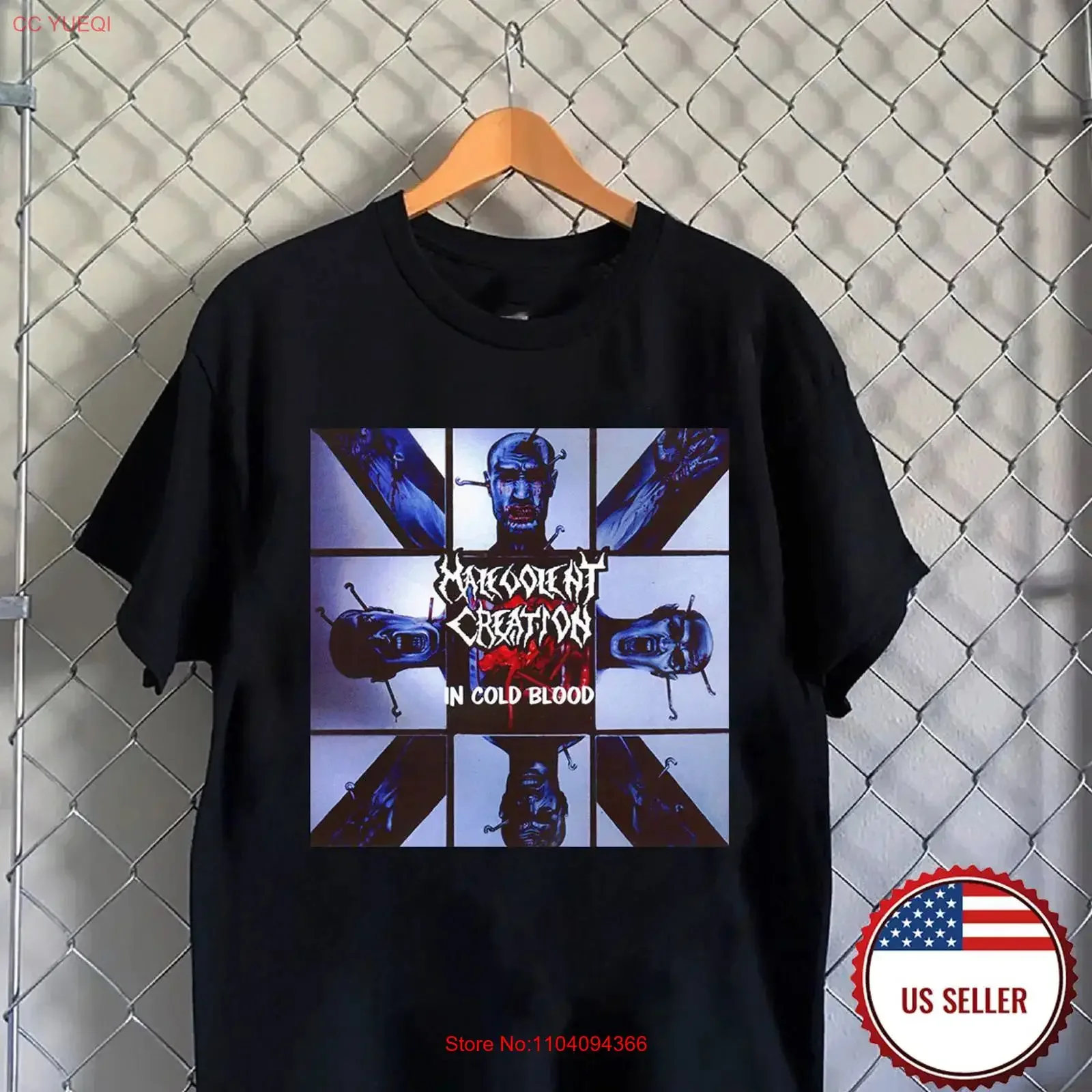 Camiseta de la banda Malevolent Creation de In Cold Blood, talla completa S-5XL, vintage, lavada, versátil, elástica, unisex, ligeramente a la moda