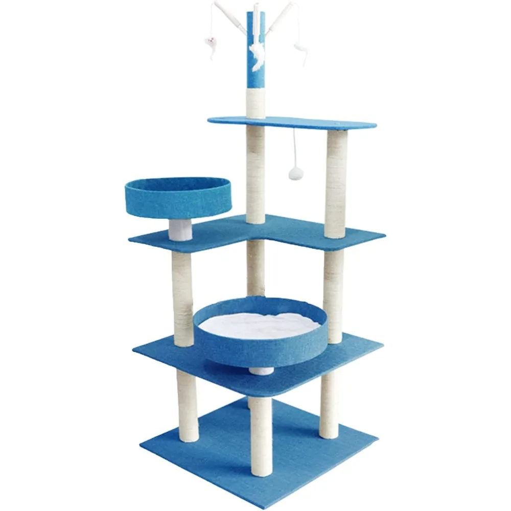 Cat Tree Tower Condo Climbing Stand Tree for Cats Scratching Post Cats Big Pet Products Castle Supplies Home