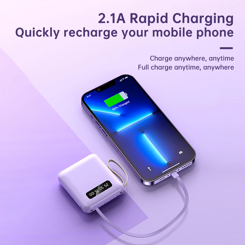 Mini Power Bank Box With 3 Output Interface 1 Input Interface Diy Mobile Charger Box  3*18650 Battery Storage Box Pink