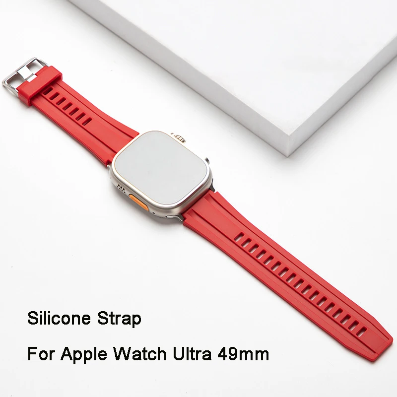 애플 워치용 스포츠 시계 밴드, 울트라 스트랩 시리즈 8, 7, 6, 5, 4, 3 실리콘 팔찌, 아이워치 49mm, 44mm, 40mm, 45mm, 41mm, 42mm 밴드
