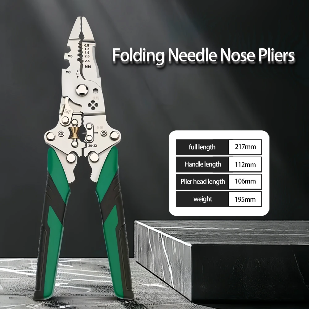 متجرد الأسلاك طوي كابل القاطع المتعرية كماشة متعددة الوظائف أداة اليد الكهربائية لقطع الأسلاك العقص لف