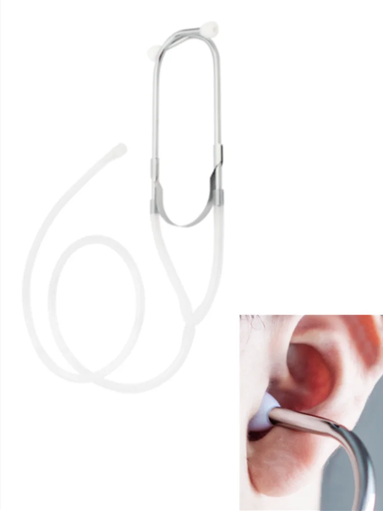 Stéthoscope d'insoufflage d'ozone avec Tube en Silicone, bouchons d'oreille souples en Silicone, serrure Luer mâle