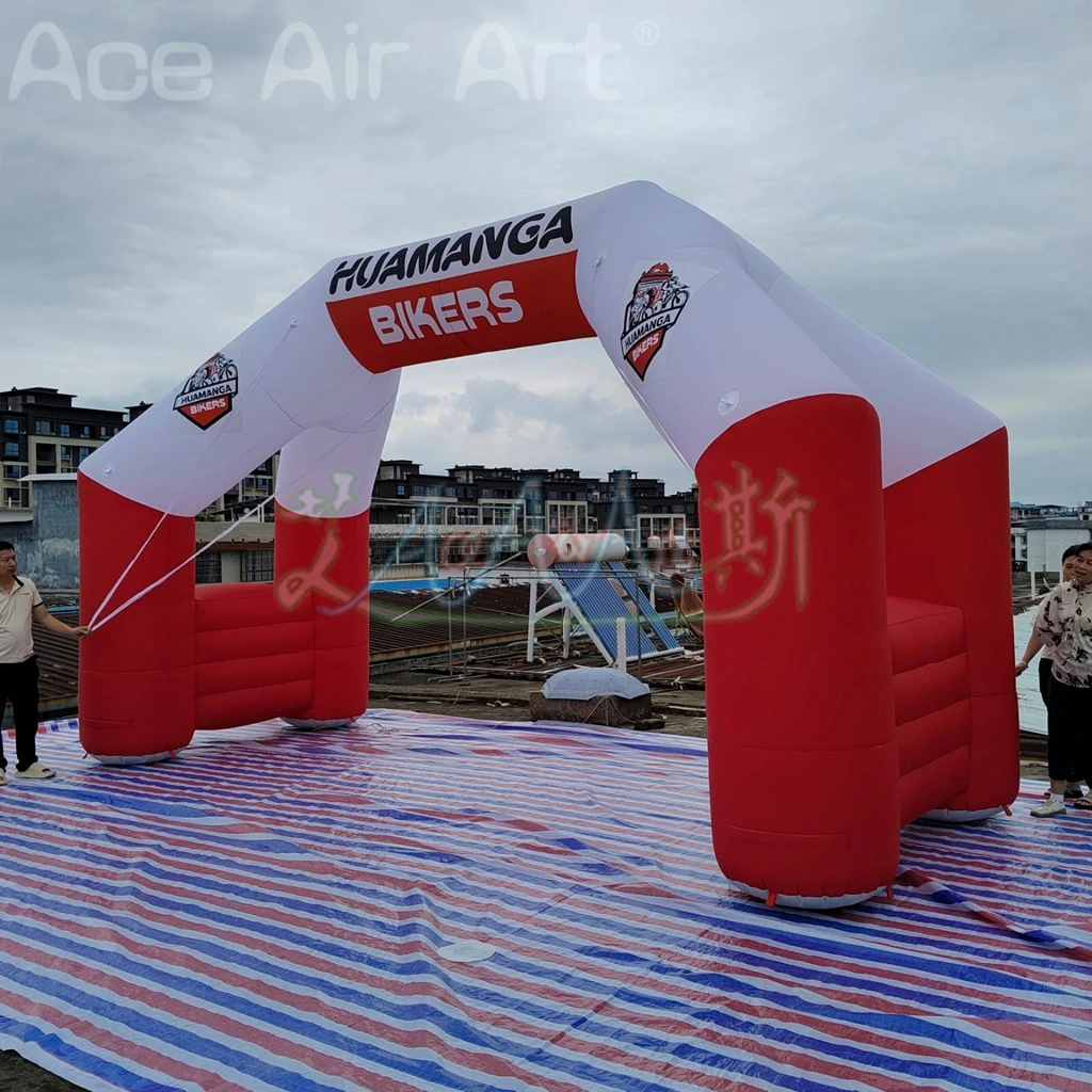 6m W x 3.6m H Free Standing Outdoor Inflatable Arch Giant Inflatable Archway Advertising Start Finish Line Racing Arch