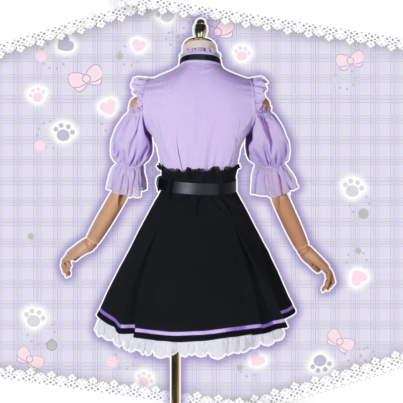 Anime Re:0 Life in a different world Emilia Cosplay Purple Daily Cute Skirt uniform Costume For Women A