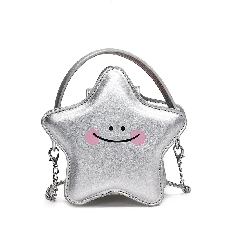 Crianças saco do mensageiro dos desenhos animados estrela menina bolsa bonito corrente crossbody saco para mulheres designer sacos mãe crianças sacos para menina sac