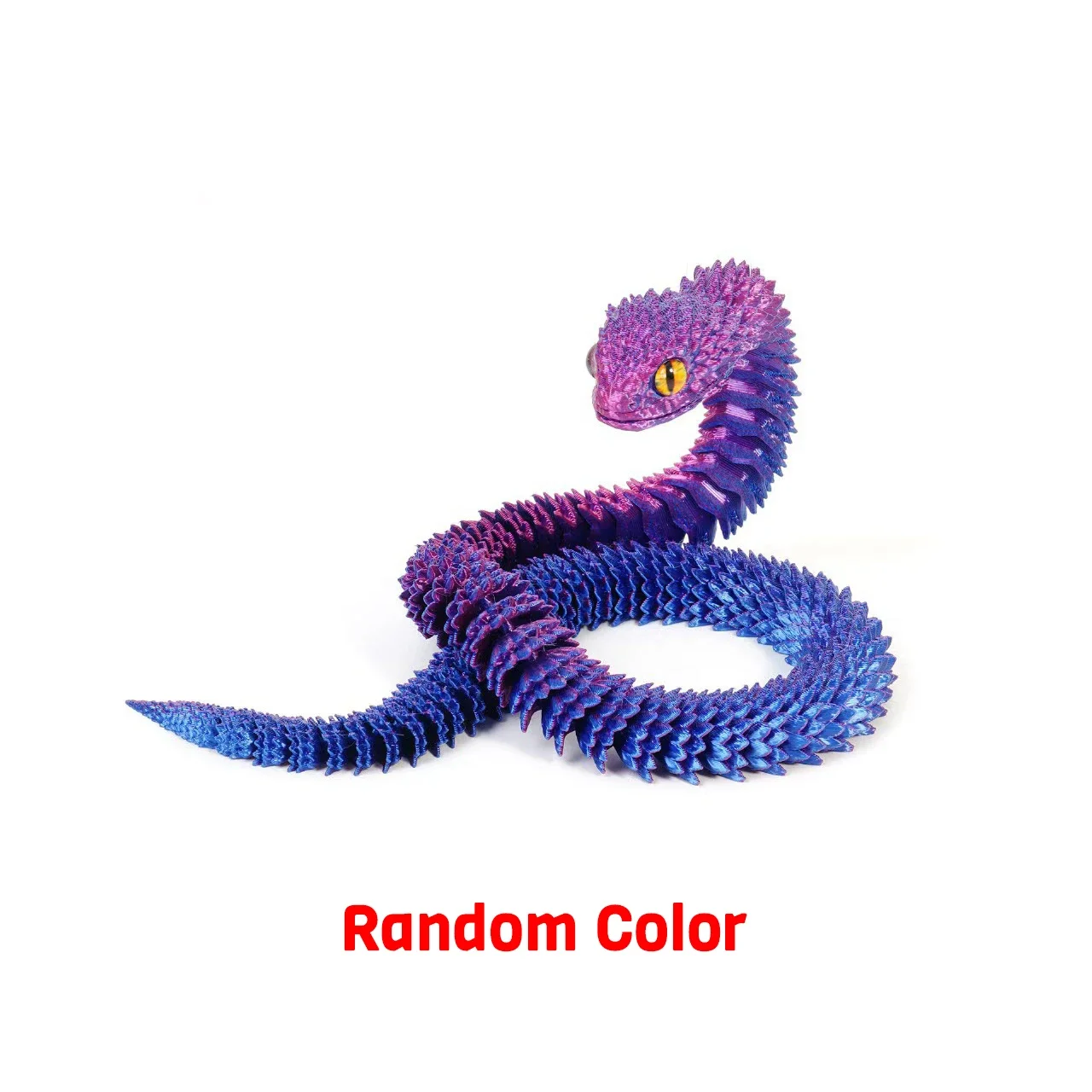 3D-gedruckte Schlange, bewegliches Gelenk, Zappelspielzeug, Figur, Simulationsschlange, Büro, Desktop, Ornament, Weihnachtsgeschenke, Kunsthandwerk, Miniaturen